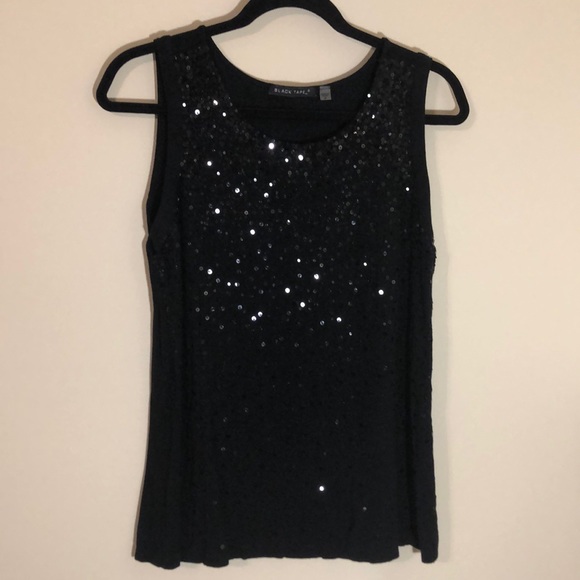 Black sequin top